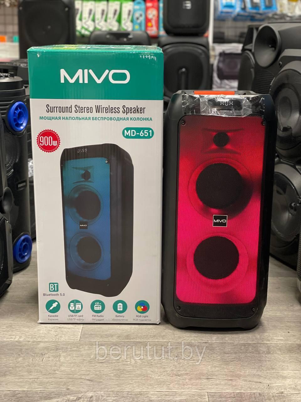 Портативная напольная беспроводная колонка Bluetooth MIVO MD-651 с микрофоном - фото 10 - id-p213389928