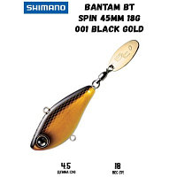 Воблер SHIMANO Bantam BT Spin 45mm 18g 001 Black Gold
