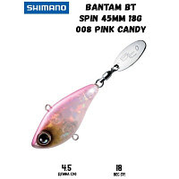Воблер SHIMANO Bantam BT Spin 45mm 18g 008 Pink Candy