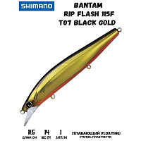 Воблер SHIMANO Bantam Rip Flash 115F 115mm 14g T07 Black Gold