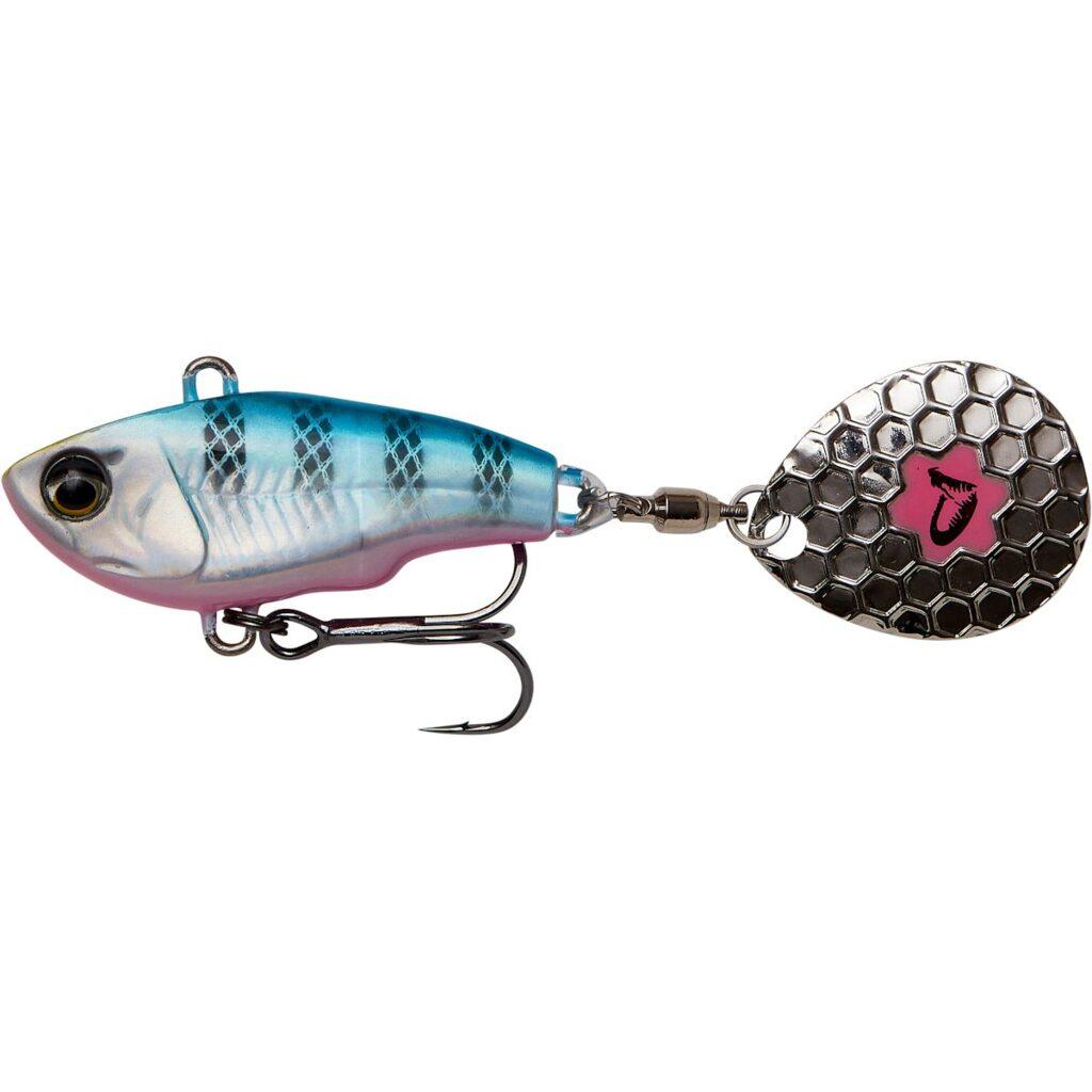 Тейл спиннер SAVAGE GEAR Fat Tail Spin 5.5cm 9g Sinking, Blue Silver Pink - фото 1 - id-p213388716