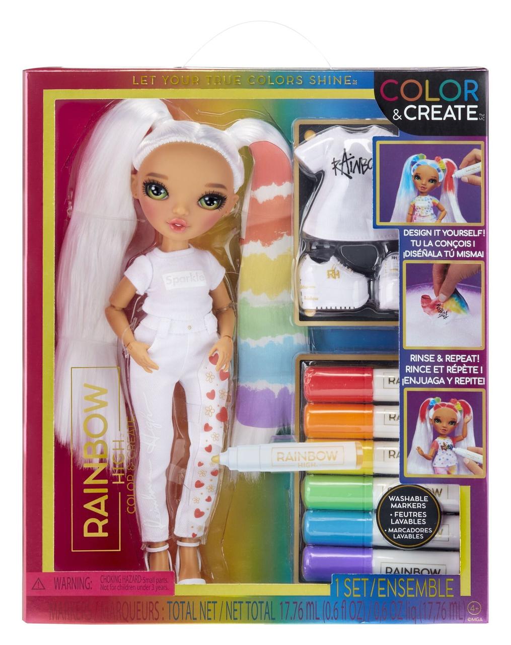 Планета Игрушек Rainbow High Color and Create c куклой с зелеными глазами 500407 - фото 6 - id-p213390280