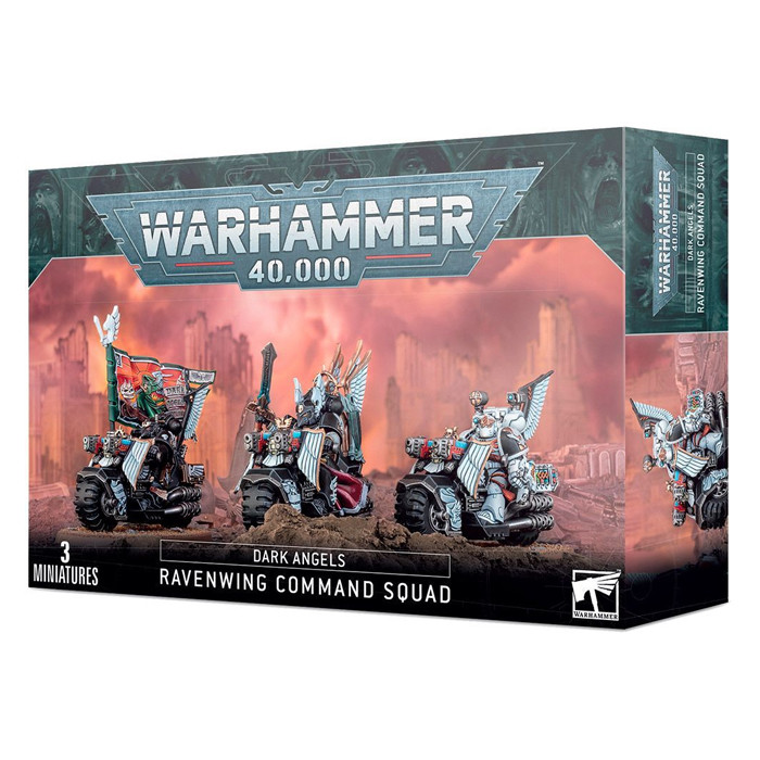 Warhammer: Тёмные Ангелы Командное Отделение Крыла Ворона / Dark Angels Ravenwing Command Squad (арт. 44-11)