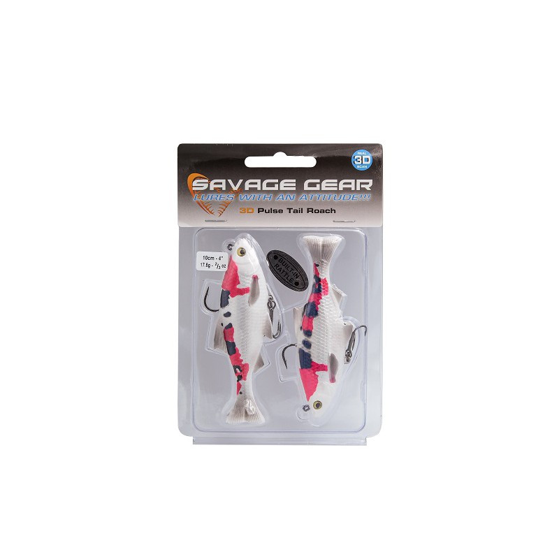 Приманка мягкая SAVAGE GEAR 3D Roach Pulsetail 10cm 17.5g S Koi 2pcs - фото 2 - id-p213388836