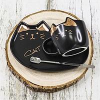 Подарочный чайный набор Котик «Черный КОТЭ» на 1 персону
