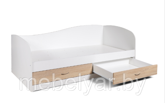 Кровать односпальная Мебель Класс Лагуна-2 белый / дуб сонома - фото 3 - id-p179426177