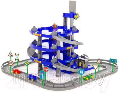 Паркинг игрушечный Полесье 4-уровневый с дорогой и автомобилями / 44716 - фото 4 - id-p213413693