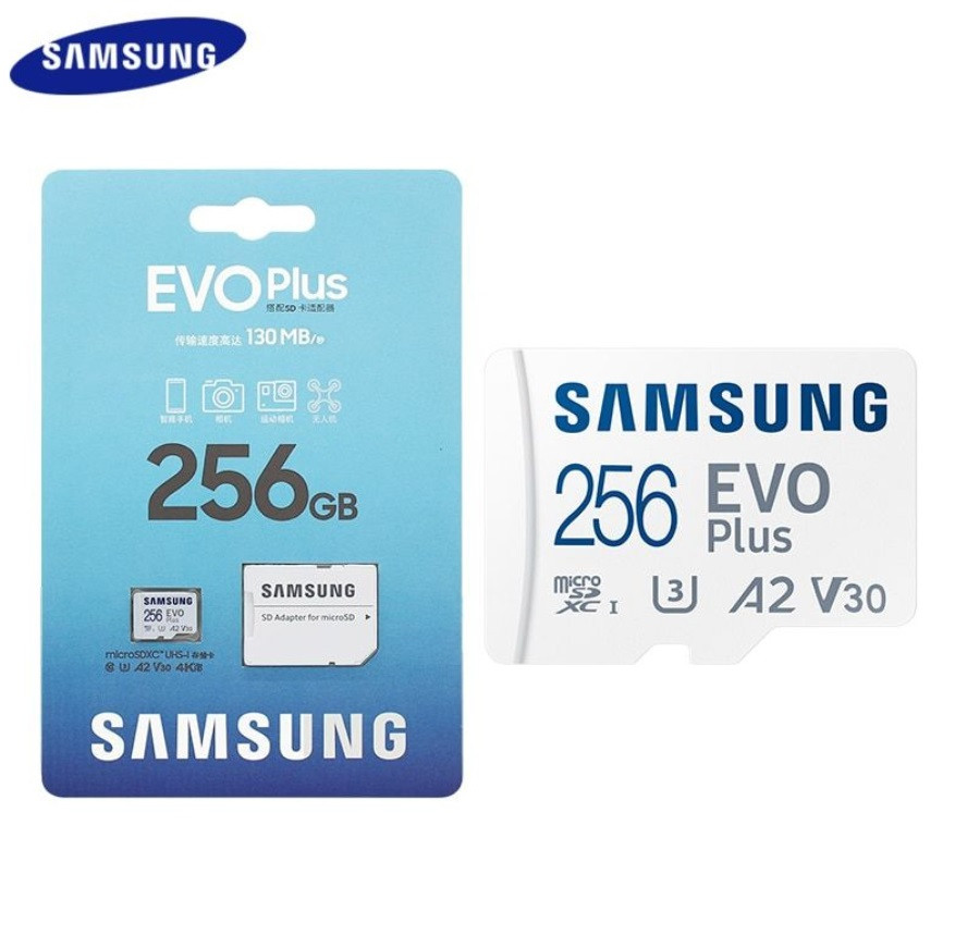Карта памяти MicroSDHC 256GB Samsung Class10 EVO Plus U1,130 MB/s - фото 1 - id-p213414435