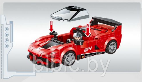 Детский конструктор Sembo Block Ferrari 607317, гоночная машинка феррари, аналог Lego лего Technik техник - фото 2 - id-p213416347