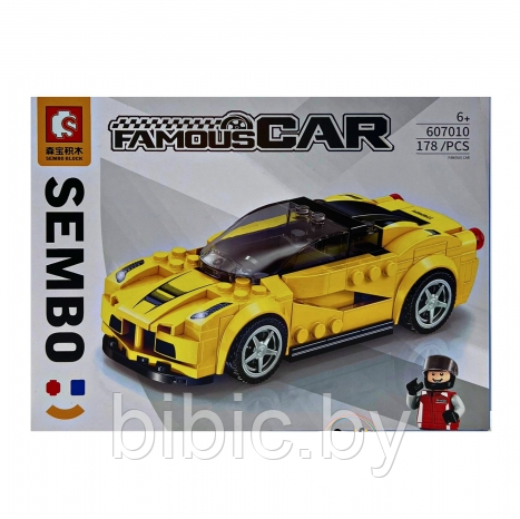 Детский конструктор гоночный автомобиль Ferrari 607010, машинка феррари, аналог Lego лего Technik техник - фото 4 - id-p213416462