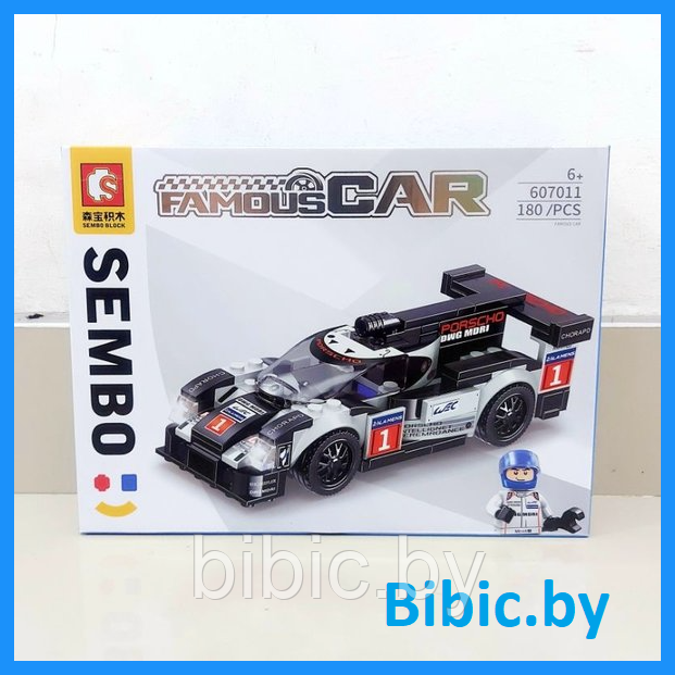 Детский конструктор гоночный автомобиль Porsche 607011, машинка Порше, аналог Lego лего Technik техник