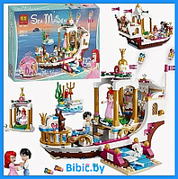 Детский конструктор Bela 10891 Sea Maiden Королевский корабль Ариэль, аналог лего lego Disney Princess