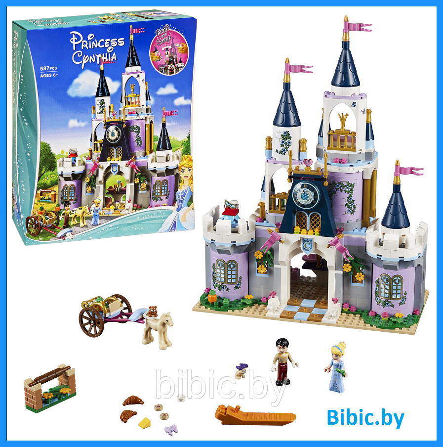 Детский конструктор Bela 10892 принцессы дисней Волшебный замок Золушки, аналог лего lego Disney Princess - фото 1 - id-p213416630