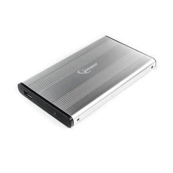 Gembird EE2-U3S-5-S Внешний корпус 2.5" серебро, USB 3.0, SATA, до 2 Тб, металл - фото 1 - id-p213416184