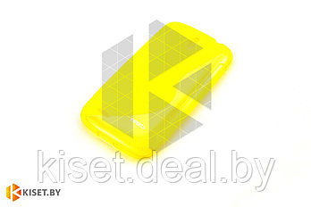 Силиконовый чехол для Samsung Galaxy Ace 3 (S7270), желтый с волной