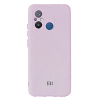 Soft-touch бампер KST Silicone Cover для Xiaomi Redmi 12C 4G пудровый с закрытым низом