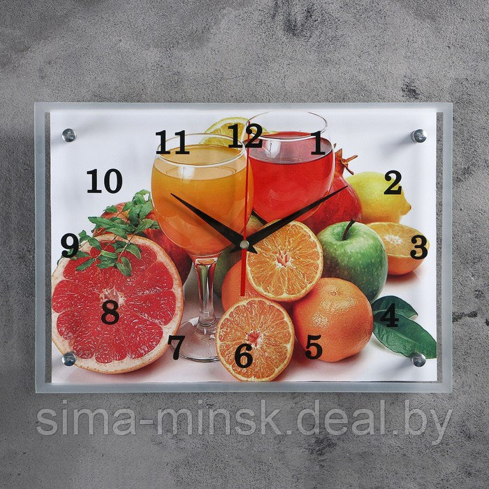 Часы настенные, серия: Кухня, "Цитрусы", 25х35 см, микс - фото 1 - id-p213425422