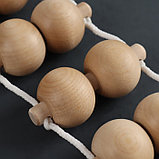 Массажёр-лента деревянный, шариковый, 2,5 х 6,8 х 122,5 см, 10 звеньев, фото 2