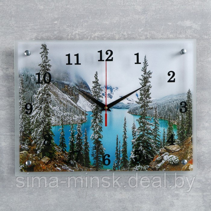 Часы настенные, серия: Природа, "Горное озеро", 30х40 см - фото 1 - id-p213425443