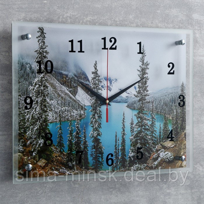 Часы настенные, серия: Природа, "Горное озеро", 30х40 см - фото 2 - id-p213425443
