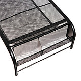 Подставка для ноутбука, с отделениями, сетка, металл, черная, фото 4