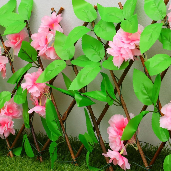 Ограждение декоративное, 110 × 40 см, «Розовые цветы», Greengo - фото 2 - id-p213428435