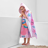 Полотенце-пончо детское махровое Крошка Я "Фламинго" 60х120 см, 50% хл, 50% пэ, фото 4