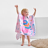Полотенце-пончо детское махровое Крошка Я "Фламинго" 60х120 см, 50% хл, 50% пэ, фото 6