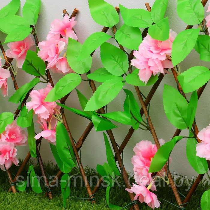 Ограждение декоративное, 110 × 40 см, «Розовые цветы», Greengo - фото 2 - id-p213424969