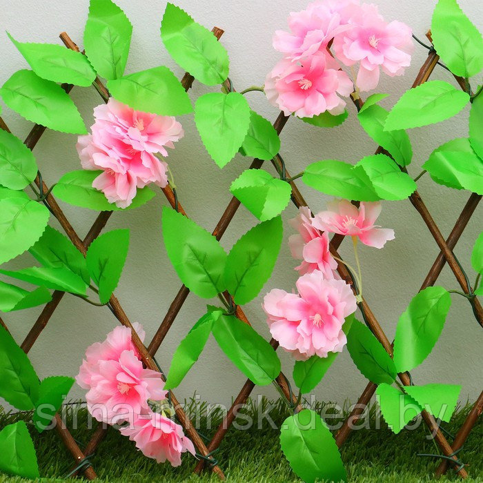 Ограждение декоративное, 110 × 40 см, «Розовые цветы», Greengo - фото 3 - id-p213424969