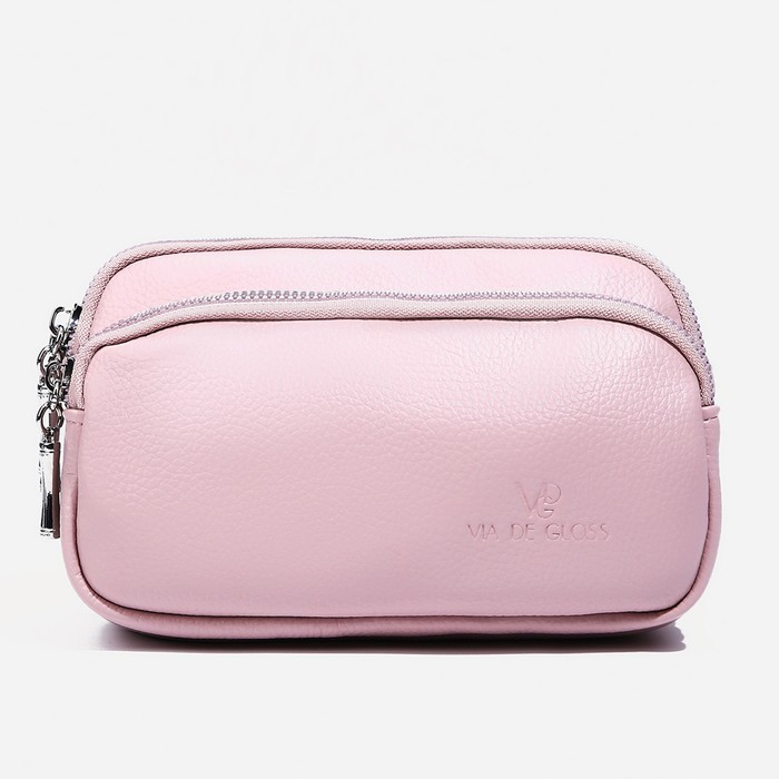 Поясная сумка на молнии, цвет розовый - фото 2 - id-p213426295