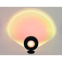 Атмосферная светодиодная настольная лампа с пультом DE8383, 3Вт, 80х80х100 мм, ПДУ RGB, цвет чёрный