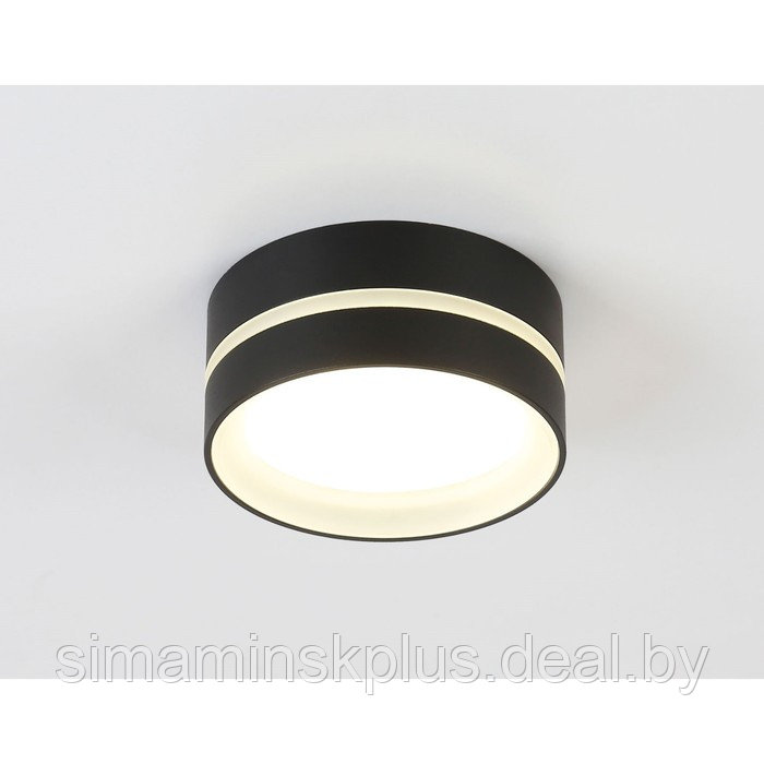 Накладной точечный светильник с акрилом TN5392, GX53, 85х85х55 мм, цвет чёрный, белый матовый - фото 2 - id-p213429617