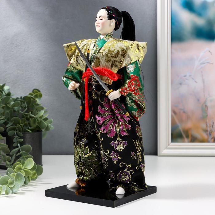 Кукла коллекционная "Самурай в кимоно и с повязкой"30 см - фото 3 - id-p213427206