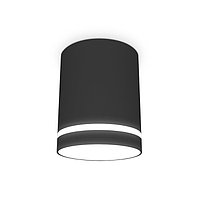 Накладной точечный светильник с акрилом TN3204, GU5.3, 78х78х97 мм, цвет чёрный песок