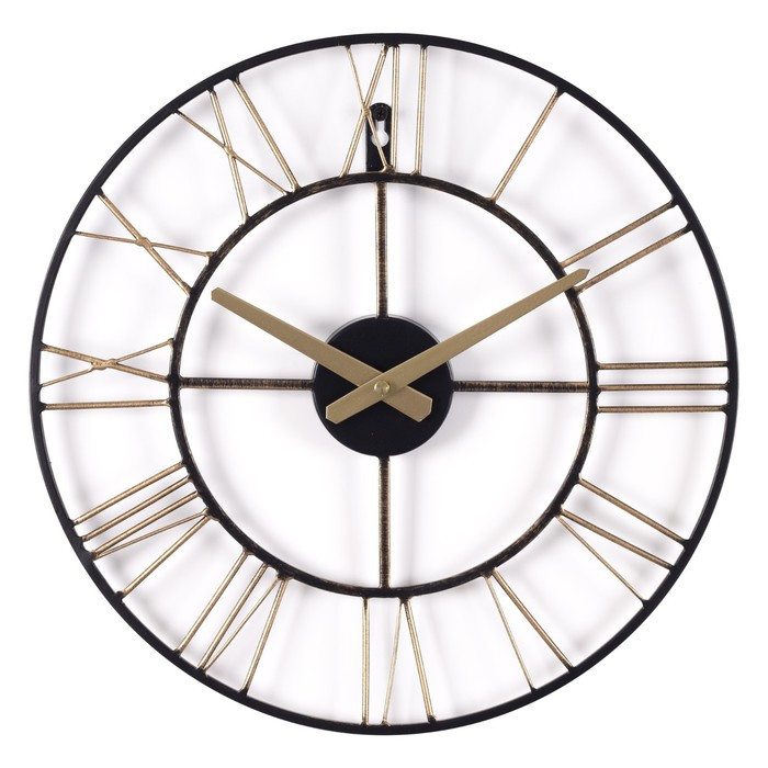 Часы настенные, серия: Лофт, плавный ход, d-40 см, бронза - фото 1 - id-p213428502