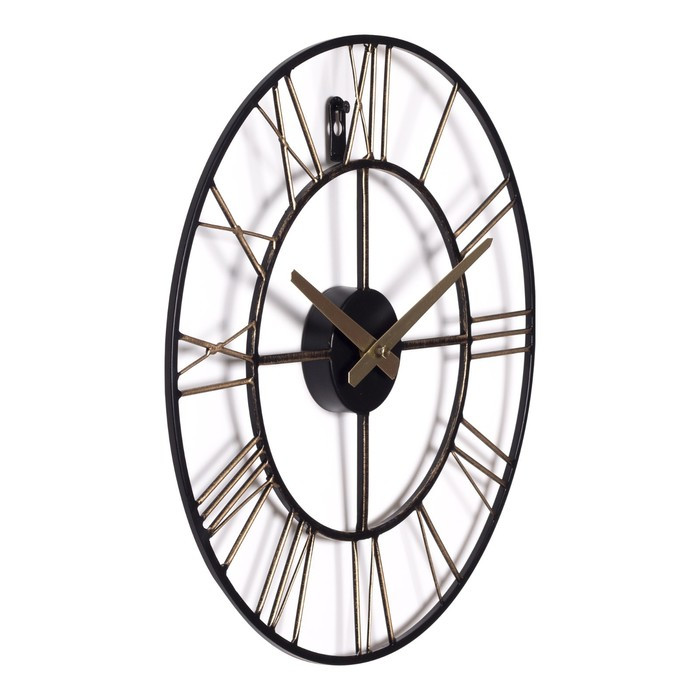 Часы настенные, серия: Лофт, плавный ход, d-40 см, бронза - фото 2 - id-p213428502