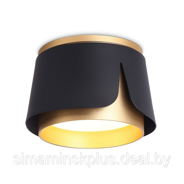 Накладной светильник со сменной лампой TN71222, GX53, 100х100х66 мм, цвет чёрный, золото - фото 1 - id-p213429631