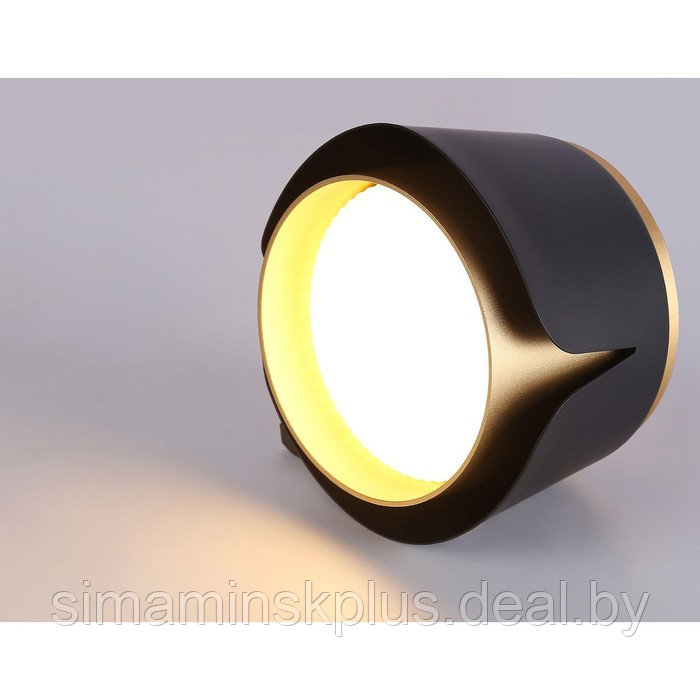 Накладной светильник со сменной лампой TN71222, GX53, 100х100х66 мм, цвет чёрный, золото - фото 4 - id-p213429631