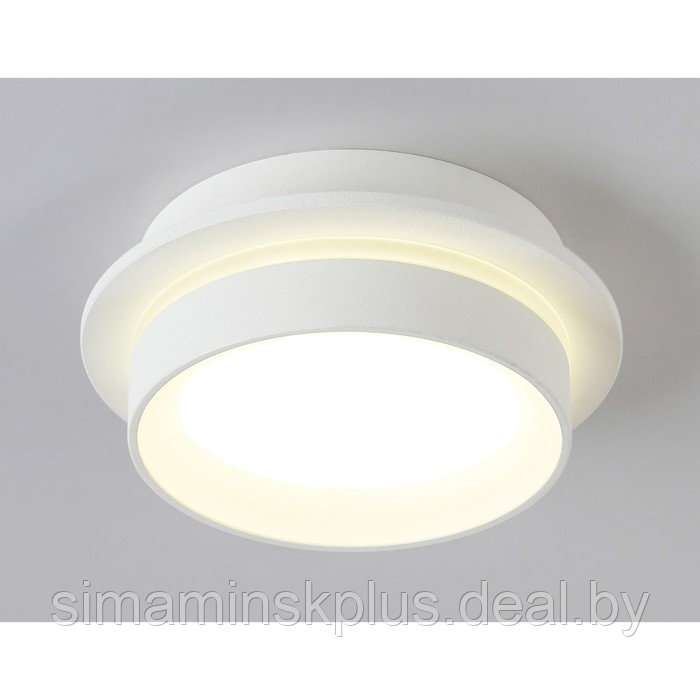 Накладной светильник со сменной лампой TN5383, GX53, 105х105х40 мм, цвет белый песок, белый матовый - фото 2 - id-p213429632