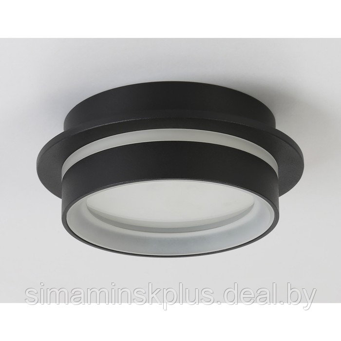 Накладной светильник со сменной лампой TN5385, GX53, 105х105х40 мм, цвет чёрный песок, белый матовый - фото 4 - id-p213429633