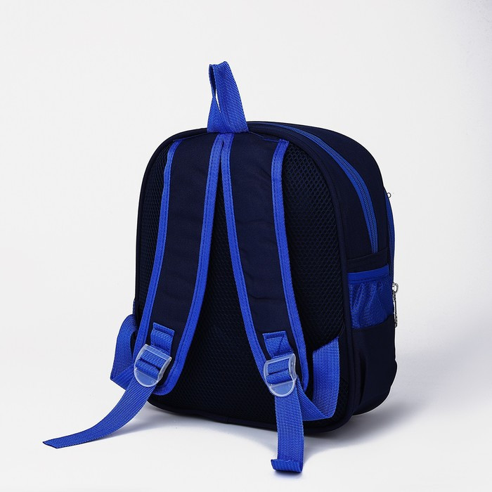 Рюкзак на молнии, 3 наружных кармана, цвет синий - фото 2 - id-p213429932