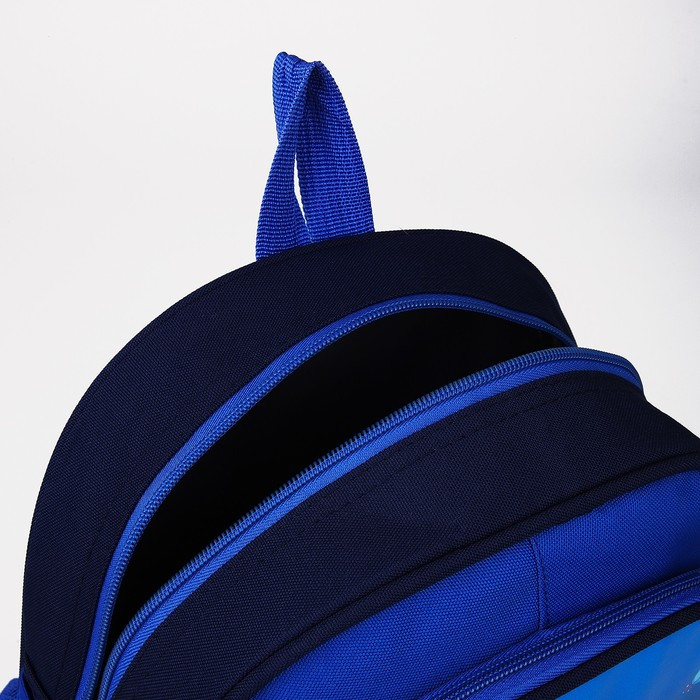 Рюкзак на молнии, 3 наружных кармана, цвет синий - фото 4 - id-p213429932