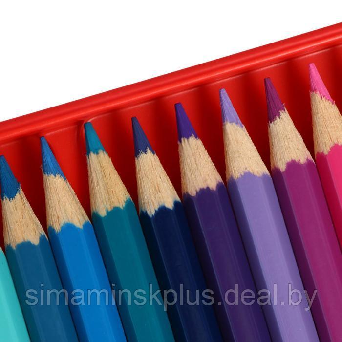 Карандаши 48 цвета Faber-Castell "Замок", трёхгранный корпус, 2 чернографитных карандаша , с ластиком, в - фото 4 - id-p213427969