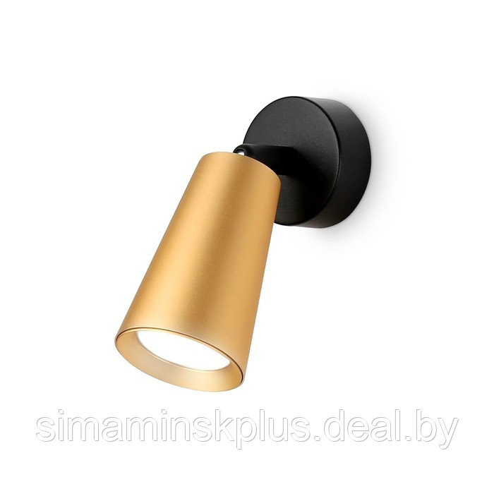 Накладной поворотный спот со сменной лампой TA13135, GU10, 12Вт, цвет чёрный, золото - фото 1 - id-p213429635