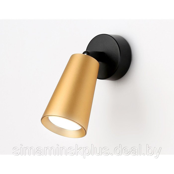 Накладной поворотный спот со сменной лампой TA13135, GU10, 12Вт, цвет чёрный, золото - фото 3 - id-p213429635