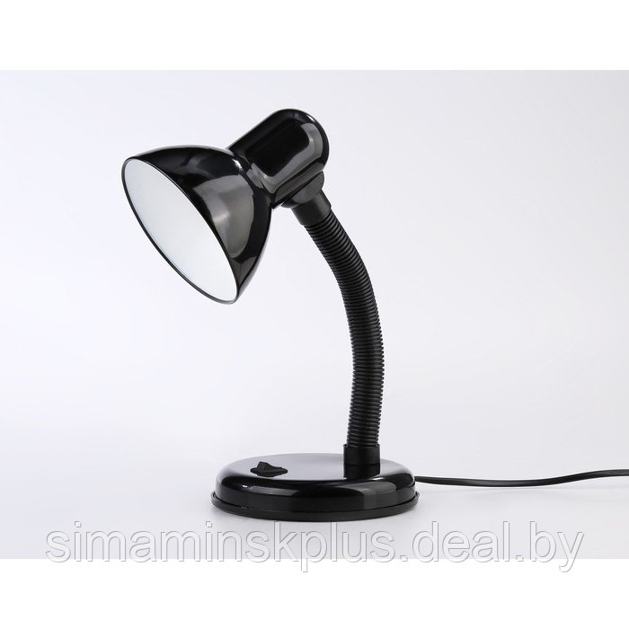 Настольная лампа со сменной лампой с выключателем DE7704, E27, 40Вт, 110х110х200 мм, цвет чёрный - фото 3 - id-p213429447