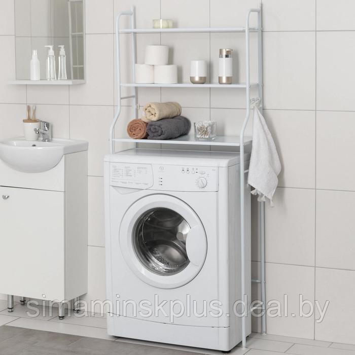 Стеллаж над стиральной машинкой, 65×25×152 см, цвет белый - фото 1 - id-p213428300