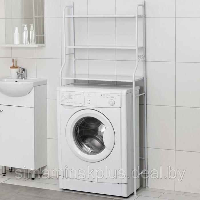 Стеллаж над стиральной машинкой, 65×25×152 см, цвет белый - фото 2 - id-p213428300