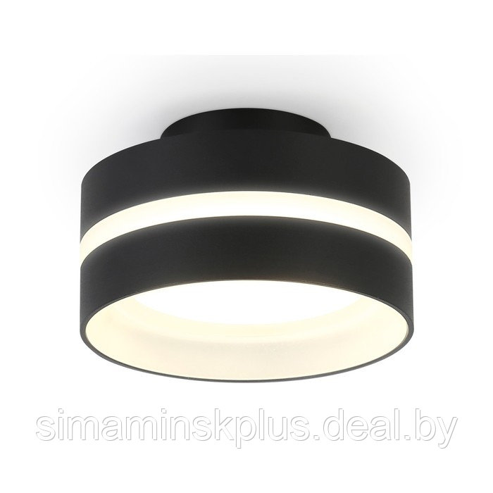 Накладной светильник со сменной лампой TN5421, GX53, 95х95х60 мм, цвет чёрный песок, белый матовый - фото 1 - id-p213429648